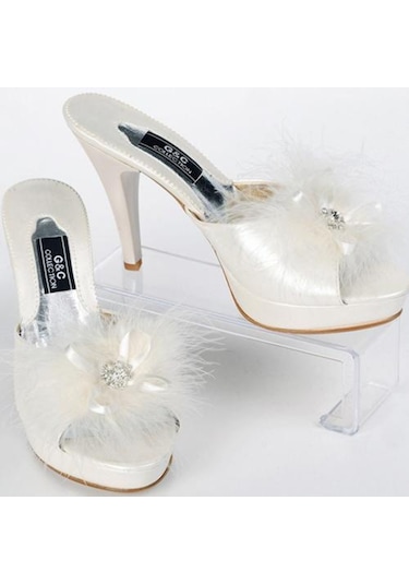 G&C Gelin Terliği Deri Plartform Taban 145