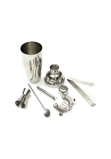 5 İn 1 750 Ml Paslanmaz Çelik Kokteyl Shaker Mikser Barmen Bar Seti Kiti Araçları