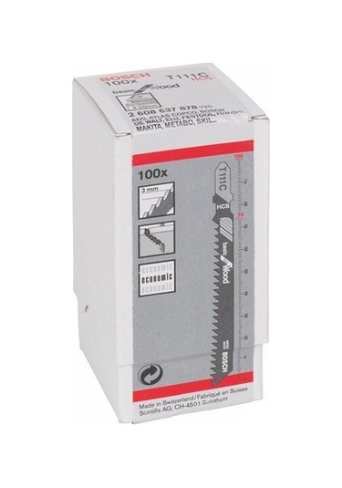 Bosch T 111 C Basic For Wood Dekupaj Testeresi Bıçağı 100'Lü - 2608637878