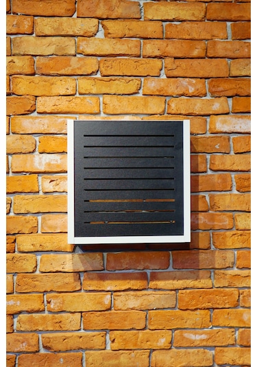 Modem Saklama Kutusu Sürgülü Yukarı Açılır 35 X 35 Çizgili Siyah