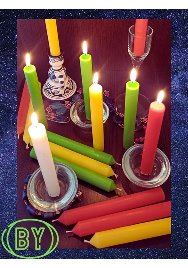 Kandlefo Yeşil Uzun Mum Seti 10 Adet 211929003 Yeşil