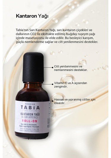 Tabia Kantaron Nemlendirici Cilt Bakım Yağı Roll-On 25 ML