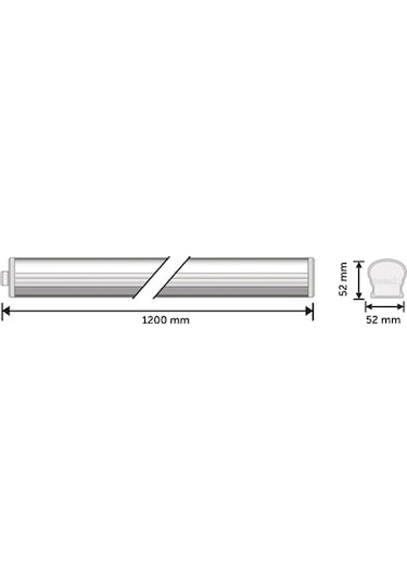 İnoled 40w Led Etanj Armatür Ip65 6500k 120cm Çok Renkli