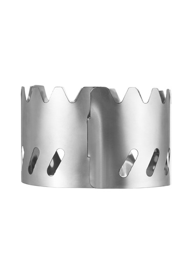 Fosenze Alüminyum Mini Alkol Ofisi + Paslanmaz Çelik Rüzgar Engelleyici, Hafif Taşınabilir, Kamp Piknik İçin, Gümüş Renk Gümüş