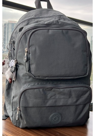 Nemo Group Gri Okul Sırt Çantası Krinkıl Kumaş Gri