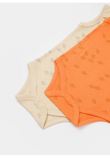 BabyCosy Organik Modal Fil Baskılı 2'li Askılı Badi 001
