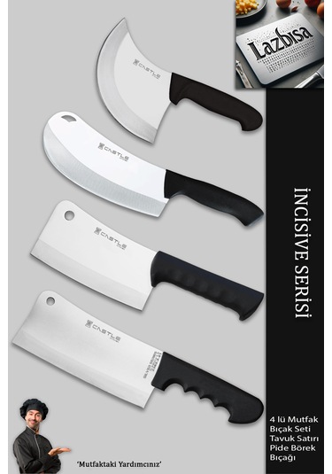 İncisive Serisi Mutfak Bıçak Seti Pizza Börek Kıyma Bıçağı Mft748
