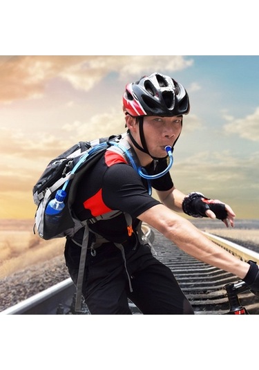 Artfulabode Su Şişesi Sırt Pratik Mavi Kolay İçimli Hortumlu Çıkarmadan Çantanızdan Geeroyoo Mavi