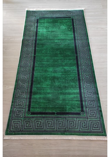 Bambu Yeşil Mutfak Halısı Dekoratif Salon Halısı