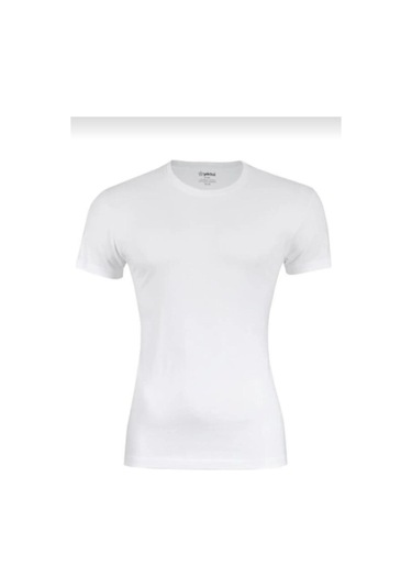 475 Erkek Bambu Sıfır Yaka Kısa Kol Atlet Beyaz 6 Lı 001