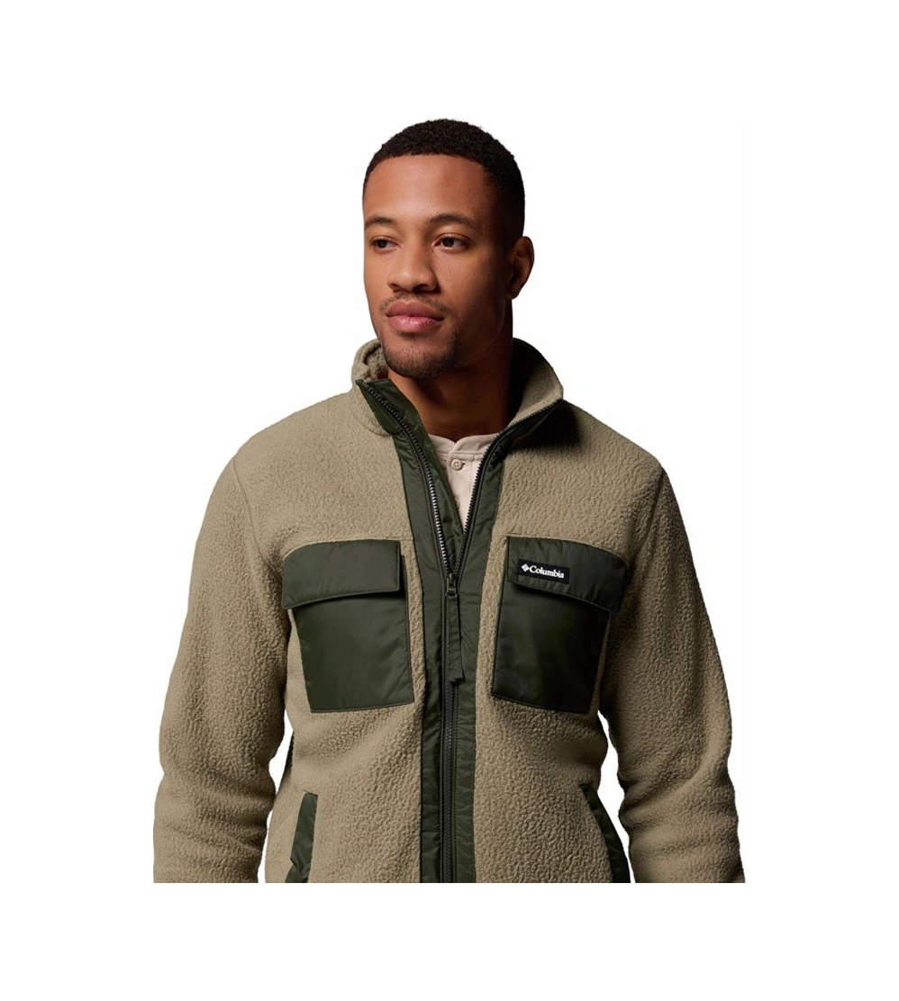 Columbia Juniper Peak Full Zip Fleece Yeşil Erkek Outdoor Polar Xe6508 Yeşil