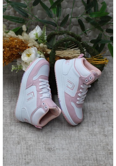 Fort Cool Adel Pudra Beyaz Boğazlı Kaymaz Taban Rahat Çocuk Ayakkabı 001