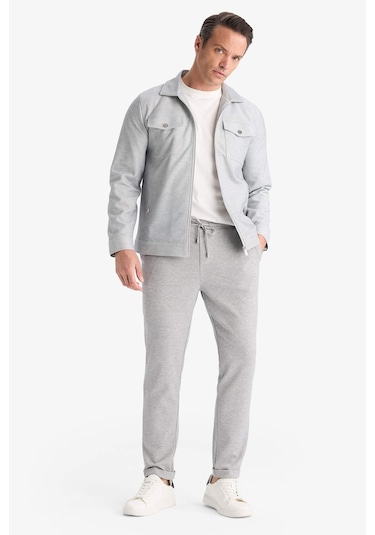 Defacto - Slım Fıt Polo Yaka Mont D7533AX25SP Gri
