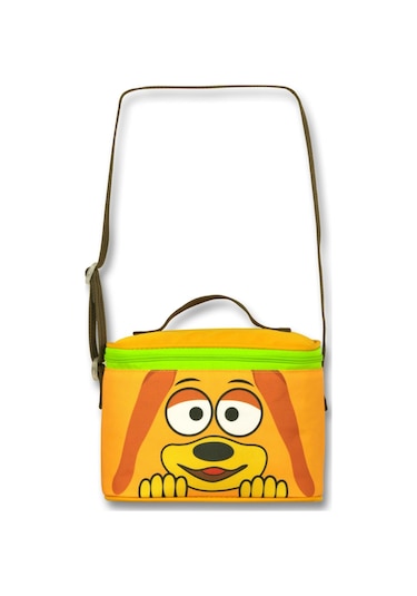 Cennec Sevimli Köpek Erkek Çocuk Isı Yalıtımlı Beslenme Çantası Ve Kalemlik Seti - Sarı