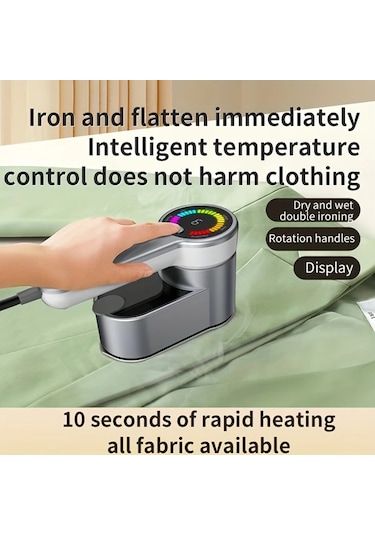 Topshop1 Gri Taşınabilir El Tipi Ütü Makinesi 1200w 6 Ütüm Modu 180 Derece Dönebilen Sap Kompakt Hafif Seyahat Ve Ev Kullanımı