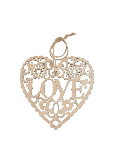 Suntek 10 Parça Ahşap Kesme Aşk Kalp Süslemeleri Düğün