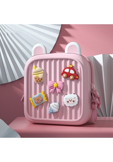 K32 Çocuk Sevimli Seyahat Sırt Çantası Whnkcm Pembe