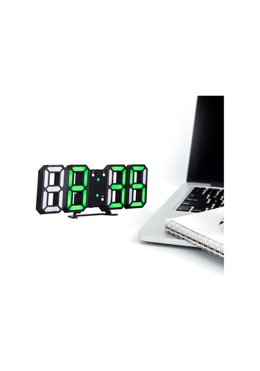 Ulzyvf 3d Led Saat - Usb Şarjlı, 6 Renkli Duvar & Masa Saati Siyah Kasa Çok Renkli ÇOk Renkli