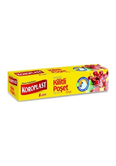 Koroplast Kilitli Buzdolabı Poşeti Büyük Boy 3 x 10'lu 26 x 28 CM