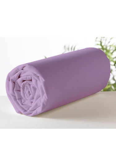 Aslans Ranforce Tek Kişilik Lastikli Çarşaf Lila