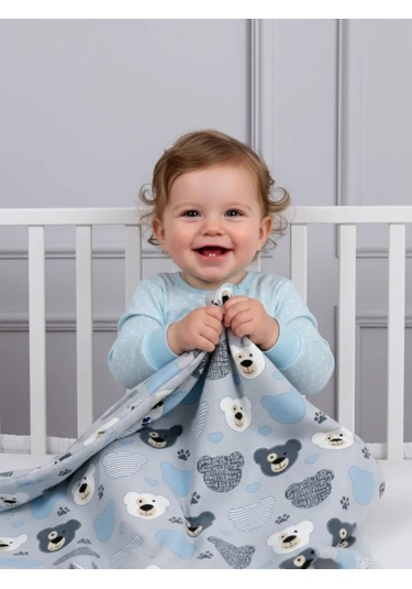 Eppel Store Bebekler İçin Karyola Ve Bebek Arabası Battaniyesi 223575941 Gri