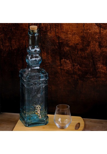 San Miguel Musluklu Köşeli Yağ Şişesi 3.5 Litre 5031g Şeffaf