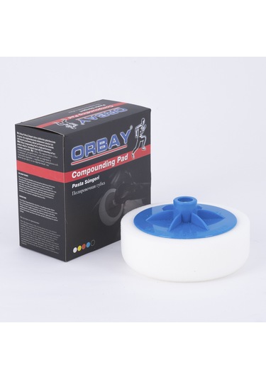 Orbay Aplikatörlü Polisaj Pasta Cila Süngeri Beyaz 150mm Ortasert