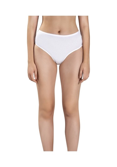 Kadın Beyaz 6'Lı Pamuklu Likralı Yüksek Bel Külot 652