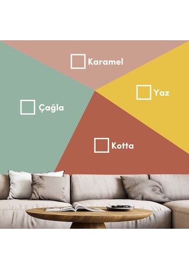 Bi Boya Geometrik Duvar Boyama Seti 7 - 1 L