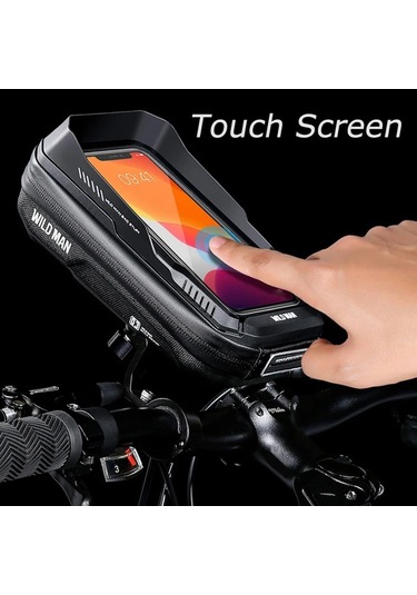 Willowhaven Black Mtb Ve Yol Bisikletleri İçin Yağmur Geçirmez Wıld Man Telefon Tutucu Çanta Haki
