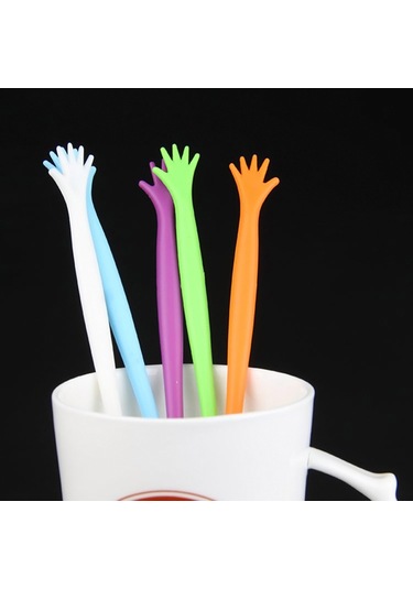 El Şeklinde Karıştırıcı Çubuk Çırpıcı Çay Kahve Karıştırma Servis