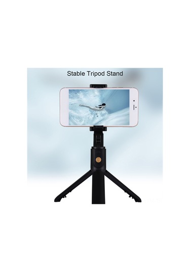 Geeksen Siyah 2-in-1 Telefon Tripod Selfie Çubuğu: Bluetooth Kumanda, Ayarlanabilir Telefon Tutucu İle Serbest Fotoğraf Çekimi