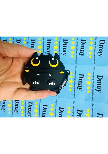 Apple Airpods Pro 3. Nesil 2025 Uyumlu Figürlü Silikon Kılıf Anahtarlıklı Kılıf Açık Yeşil