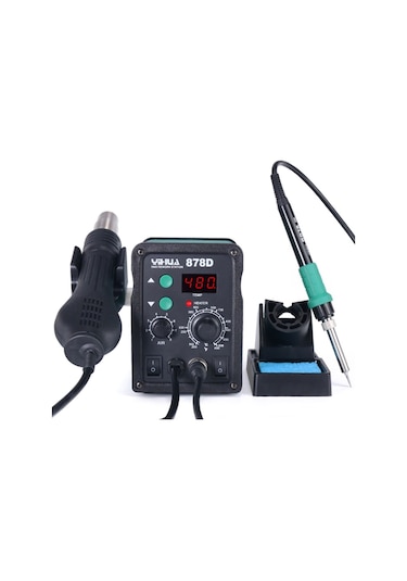 Yihua 878D Isı Ayarlı Sıcak Hava Üfleme Lehimleme Havya İstasyonu (434475539)