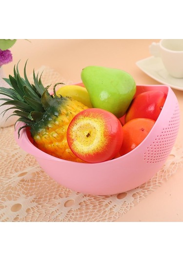 Pembe Gıda Sınıfı Plastik Pirinç Fasulye Bezelye Yıkama Filtresi Süzgeç Yeşil Pembe Renk Sepeti Elek Süzgeç Temizleme Aracı
