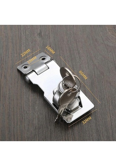 90 Dik Açı Kilit - Güvenlik Kilidi - Kapı Menteşesi - Anahtarlı Kapı Kilidi - Tokalı Bağlantı Elemanı - Kilitlenebilir Menteşeler