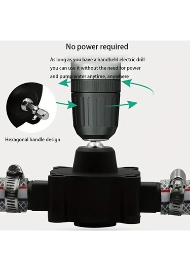 Boatshop1 Yeni Pompa Ev Kullanımı İçin Küçük Manuel Su Pompası Seti Pratik Dc Su Pompası Kendinden Emişli Santrifüj Pompa Elektriksiz Çalışır