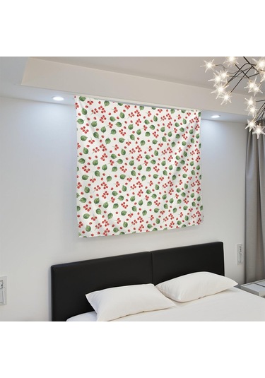 Noel Temalı 50x50 İnç Kare Goblen Duvar Halısı, Oturma Odası, Yatak Odası Ve Genç Odası İçin