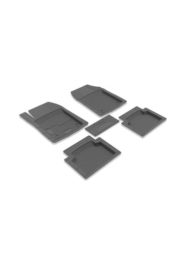 Image 3D Plus Ekstra Havuzlu Kauçuk Paspas Gri 5 Parça