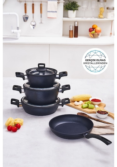 Karaca  Biodiamond Powerful Plus 7 Parça Tencere Seti