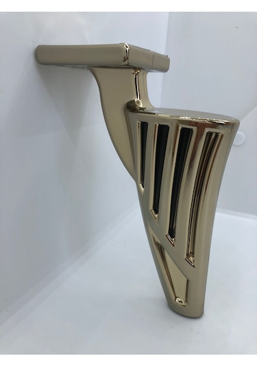 Plastik,16 Cm Gold Kaplama Metal Görünümlü Mobilya Ayağı 4 Adet