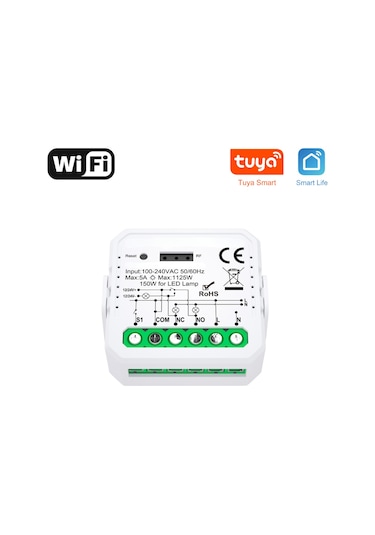 Tuya Uyumlu Wifi Kuru Kontak Modül - No Nc