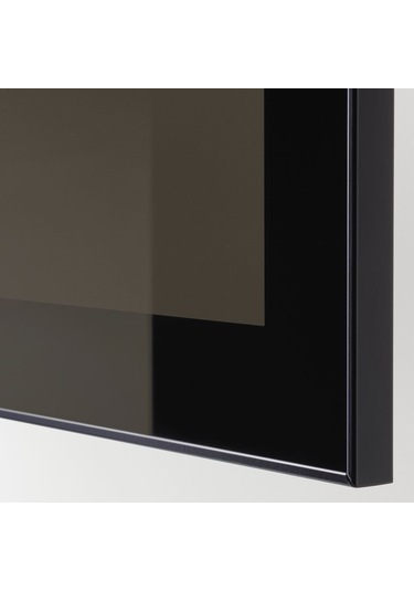 Raf Ünitesi, Venge-siyah-füme Cam, 120x42x64 Cm, Glassvık Gri