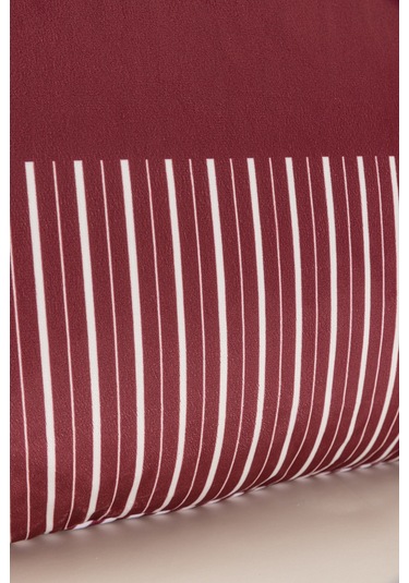 Charm Kırmızı Beyaz Şerit Baskılı Kırlent 40x60 35256a Kırmızı
