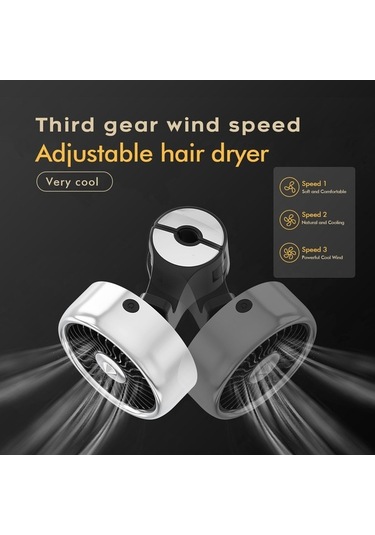 Fortunelane Araba Koltuk Usb Fan: 3 Hız, Led Işıklar, 22 Lbs Taşıma, Siyah Abs+silikon