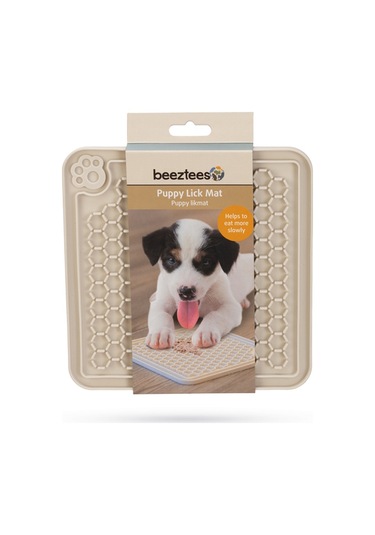 Beeztees Yavru Köpek Yaş Mama Yeme Oyuncağı, Kare, Silikon, Gri, 20x20cm