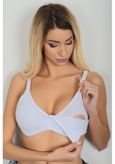 Sistina Bayan Beyaz Lohusa Anne Emzirme Sütyeni 505 Beyaz