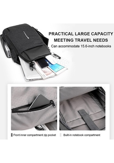 Fastbuy Usb Şarjlı Ultra İnce Ve Dayanıklı 15,6 Dizüstü Bilgisayar Sırt Çantası