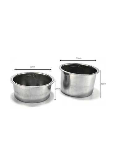 Metabagua 4 Adet 51mm Kahve Filtresi Yedek Filtre Sepeti Kahve Için Dipsiz Portafilter Espresso Makinesi Parçası M2dcu0 Gümüş