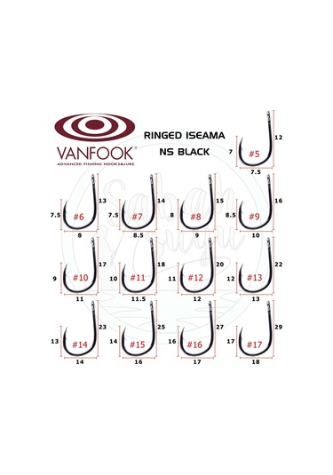 Vanfook Ringed Iseama Delikli Iğne Ns Black  16